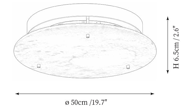 Alabaster Disc Ceiling Lamp
