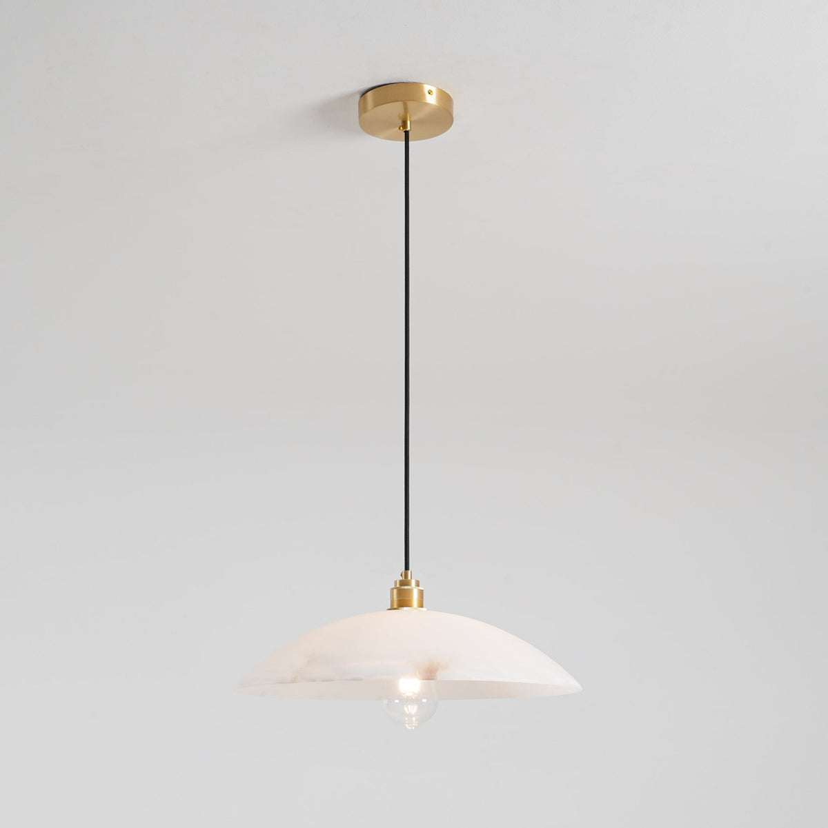 Alabaster Dome Swag Pendant Lamp