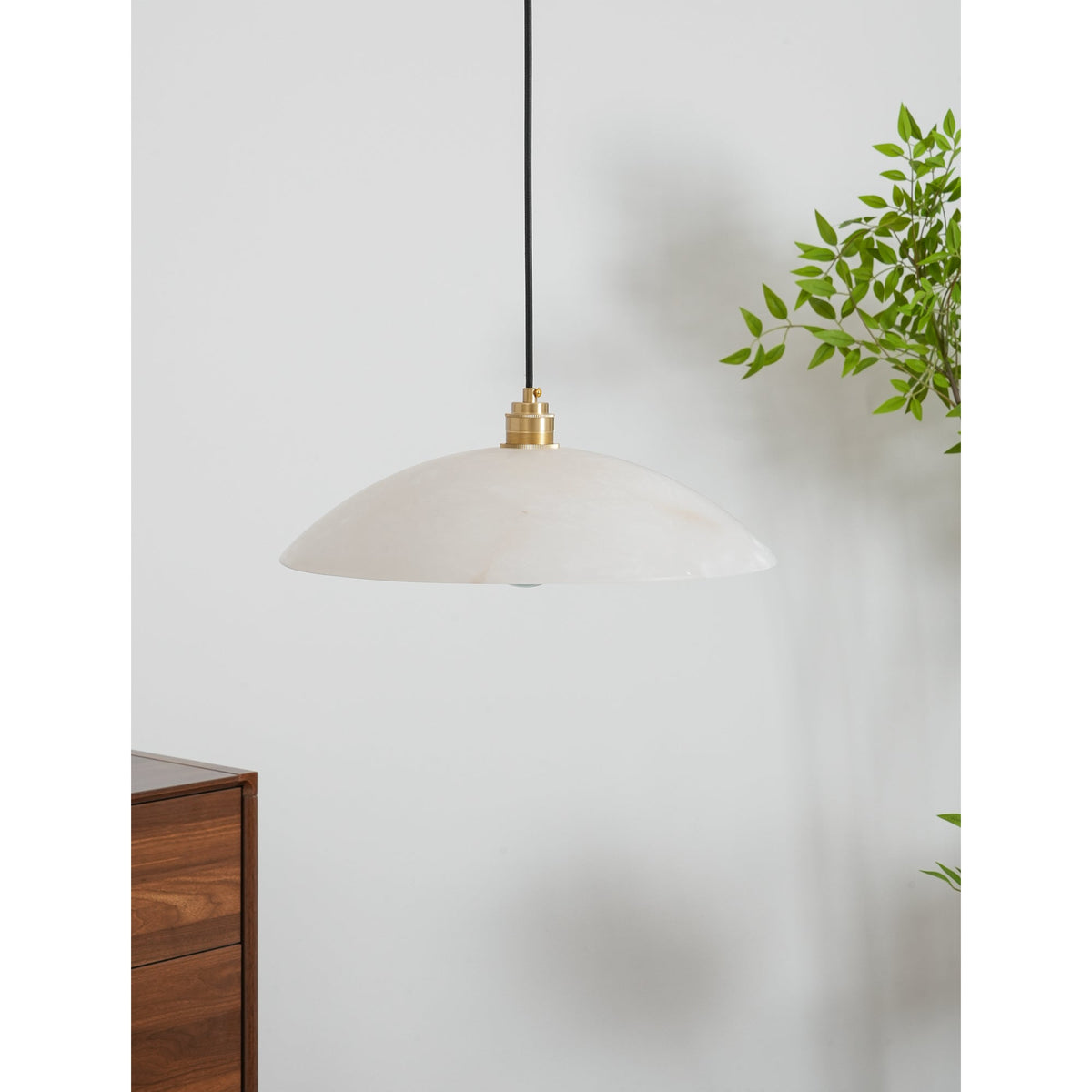 Alabaster Dome Swag Pendant Lamp