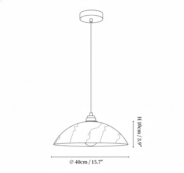 Alabaster Dome Pendant Lamp