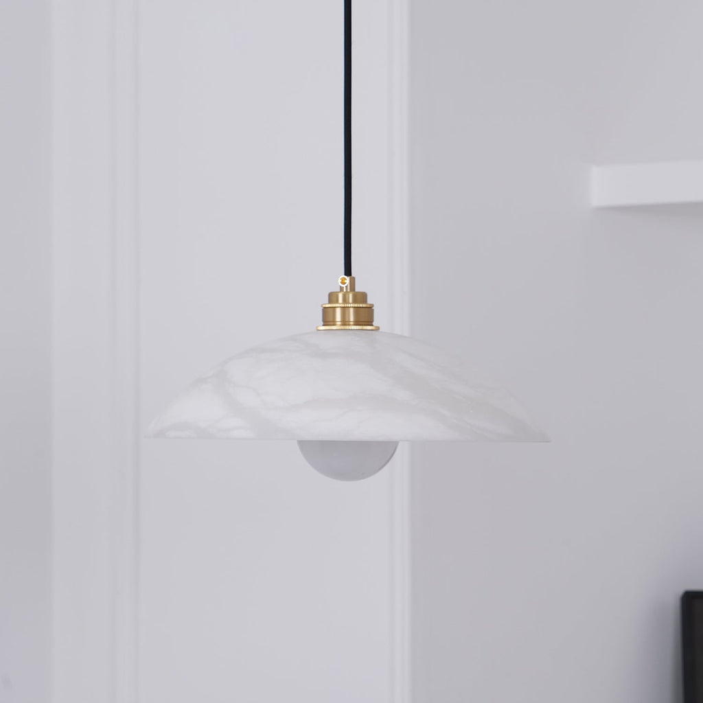 Alabaster Dome Swag Alabaster Pendant Lamp