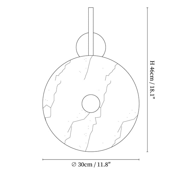 Alabaster Eclipse Wall Light