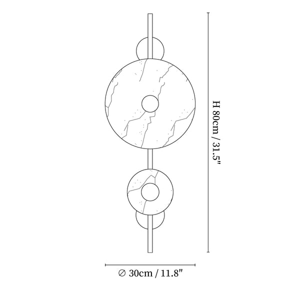 Alabaster Eclipse Wall Light