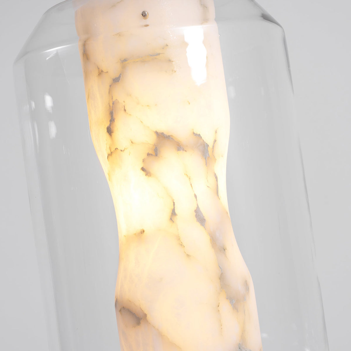 Alabaster Glass Cylinder Pendant Light