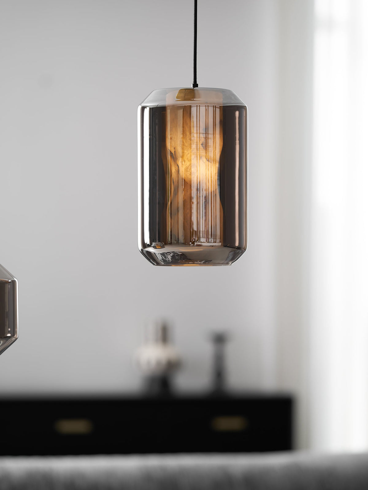 Alabaster Glass Cylinder Pendant Light