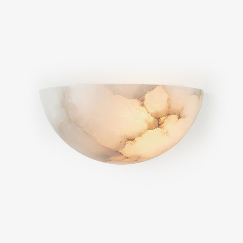 Alabaster Half - Moon Wall Sconce