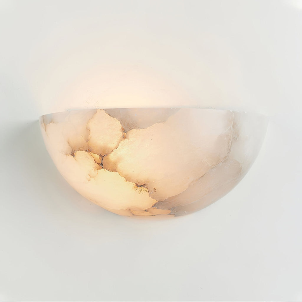 Alabaster Half - Moon Wall Sconce