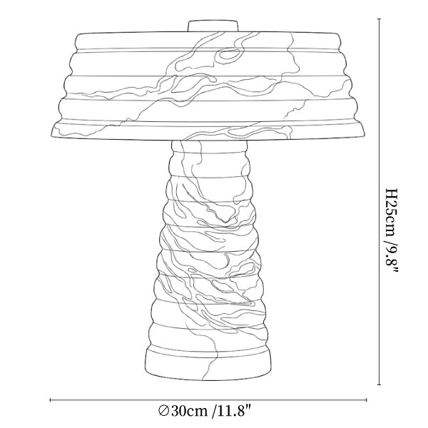 Alabaster Layered Table Lamp
