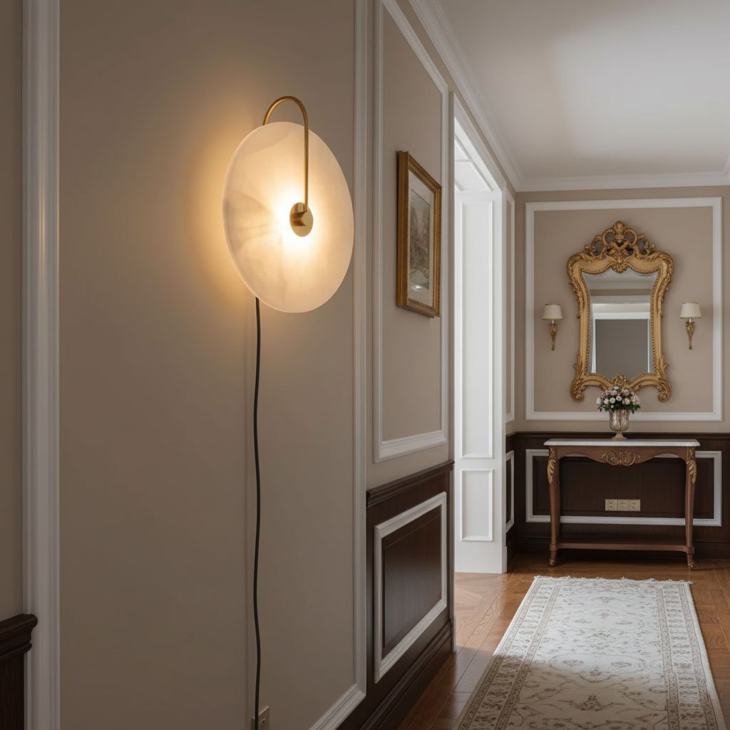 Alabaster LED Plug - In Wall Lamp