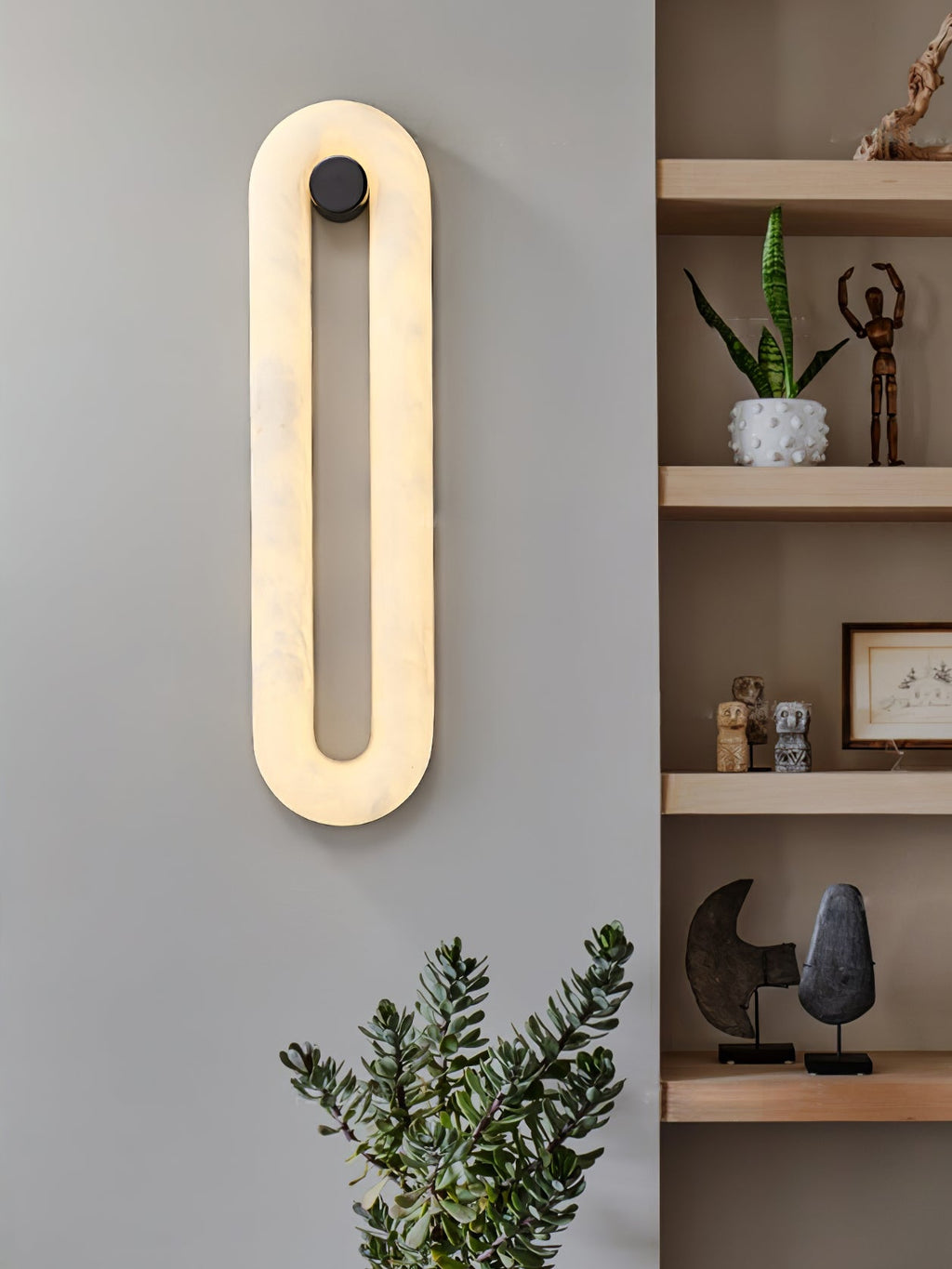 Alabaster Loop Wall Light