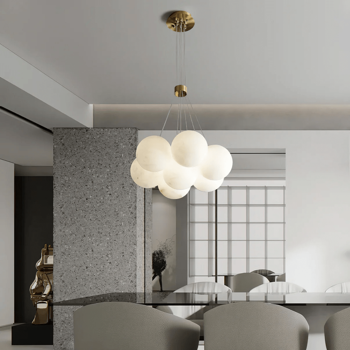 Alabaster Balls Chandelier
