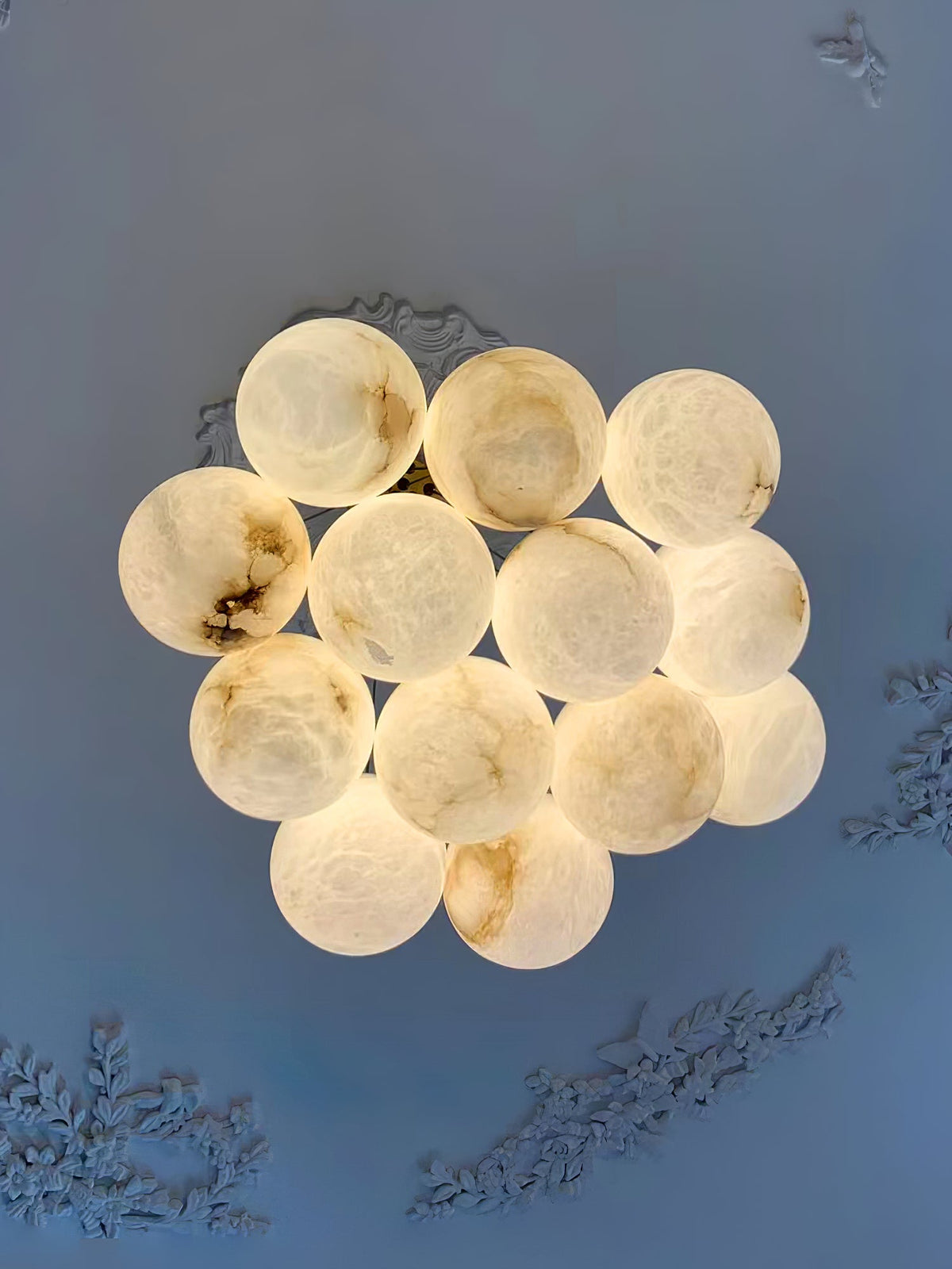 Alabaster Balls Chandelier