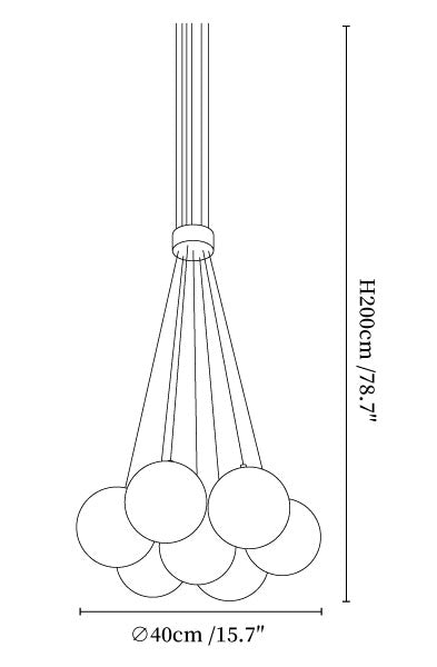 Alabaster Balls Chandelier