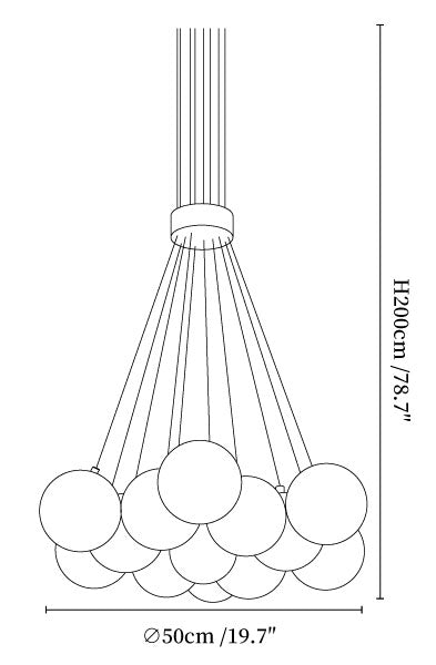 Alabaster Balls Chandelier