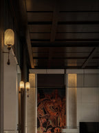 Alabaster Obelisk Double Sconce