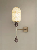 Alabaster Obelisk Double Sconce