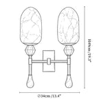 Alabaster Obelisk Double Alabaster Sconce