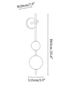 Alabaster Orb Column Wall Sconce
