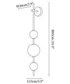 Alabaster Orb Column Wall Sconce