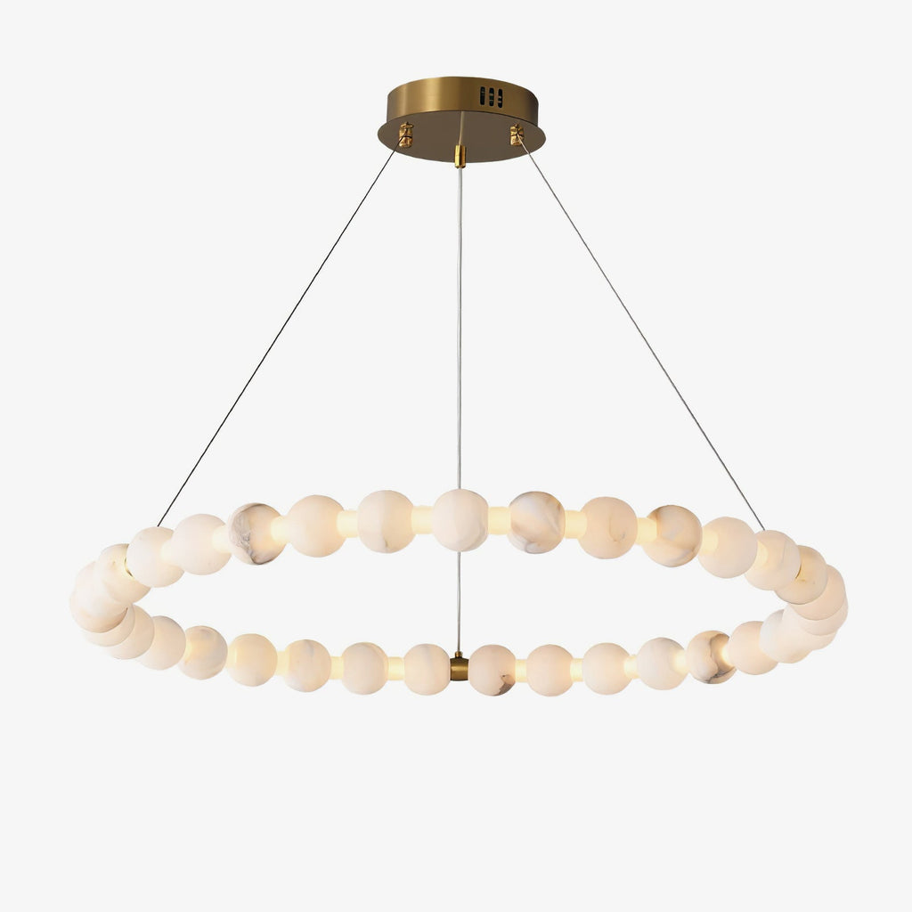 Alabaster Orb Ring Chandelier