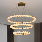 Alabaster Orb Ring Chandelier