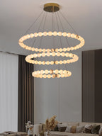 Alabaster Orb Ring Chandelier