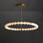 Alabaster Orb Ring Chandelier