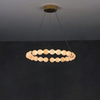 Alabaster Orb Ring Chandelier
