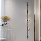 Alabaster Orb Vertical Wall Sconce