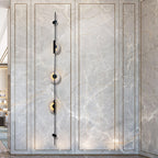 Alabaster Orb Vertical Wall Sconce