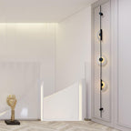 Alabaster Orb Vertical Wall Sconce