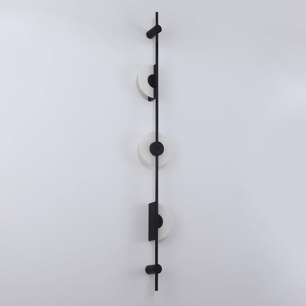 Alabaster Orb Vertical Wall Sconce