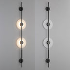 Alabaster Orb Vertical Wall Sconce