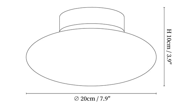 Alabaster Oval Ceiling Lamp