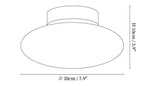 Alabaster Oval Ceiling Lamp