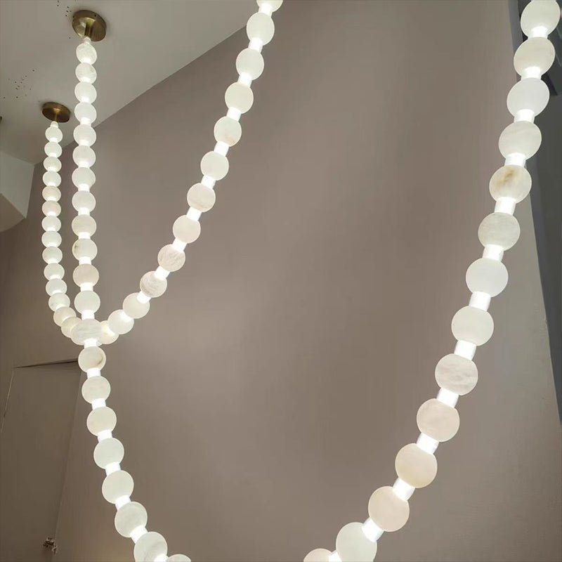 Alabaster Pearl Necklace Chandelier