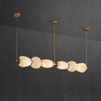 Alabaster Pebble Linear Chandelier