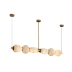 Alabaster Pebble Linear Chandelier