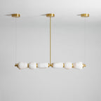 Alabaster Pebble Linear Chandelier