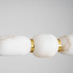 Alabaster Pebble Linear Chandelier