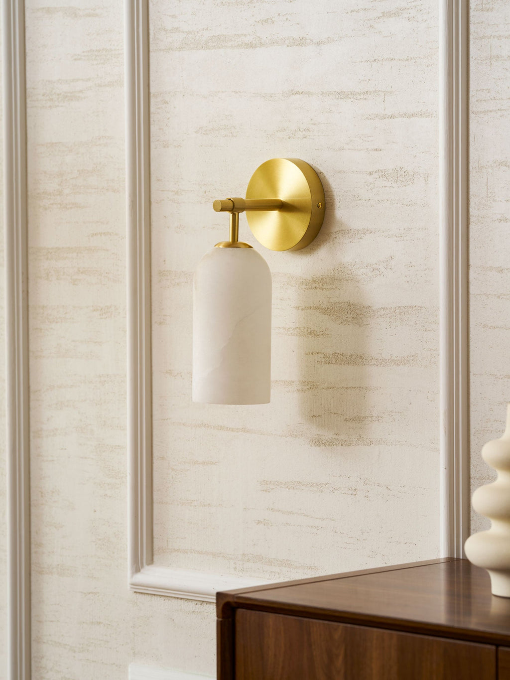 Alabaster Pillar Alabaster Wall Sconce