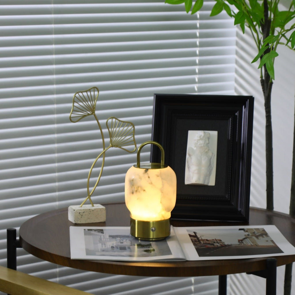 Alabaster Portable Rechargeable Table Lamp