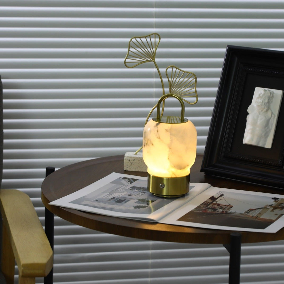 Alabaster Portable Rechargeable Table Lamp