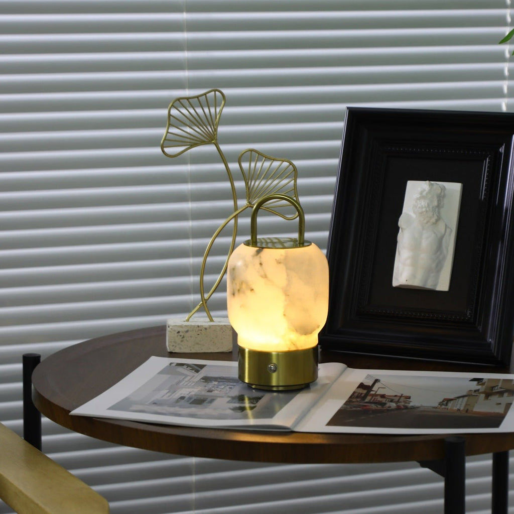 Alabaster Portable Rechargeable Table Lamp