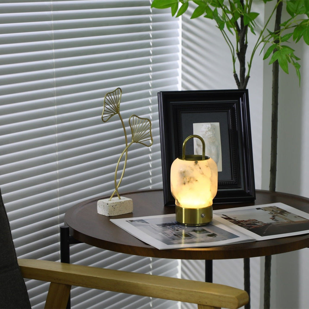 Alabaster Portable Rechargeable Table Lamp