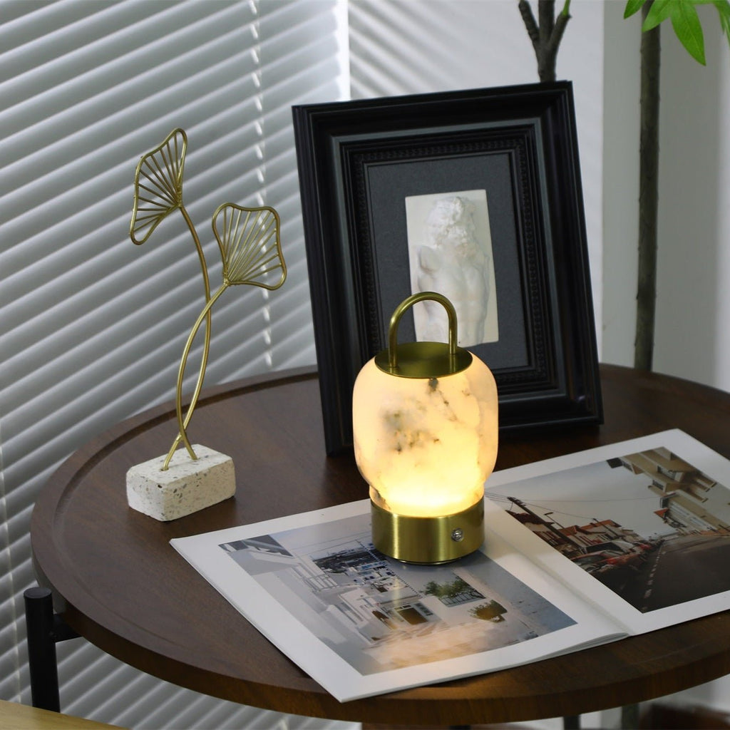 Alabaster Portable Rechargeable Table Lamp