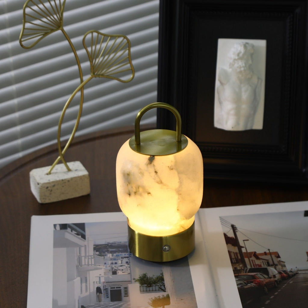 Alabaster Portable Rechargeable Table Lamp