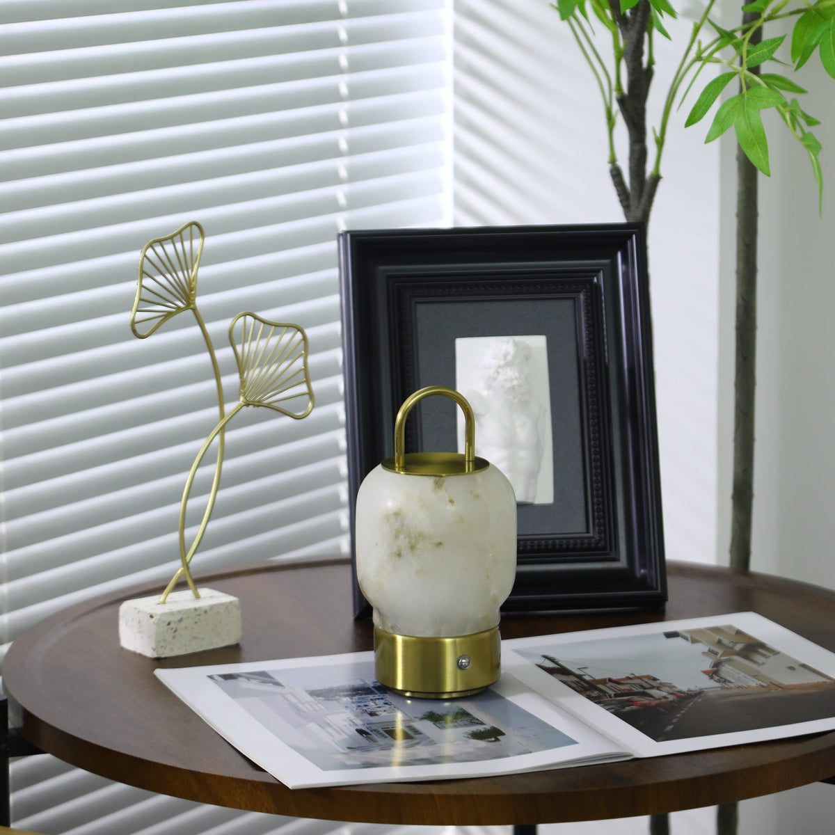 Alabaster Portable Rechargeable Table Lamp