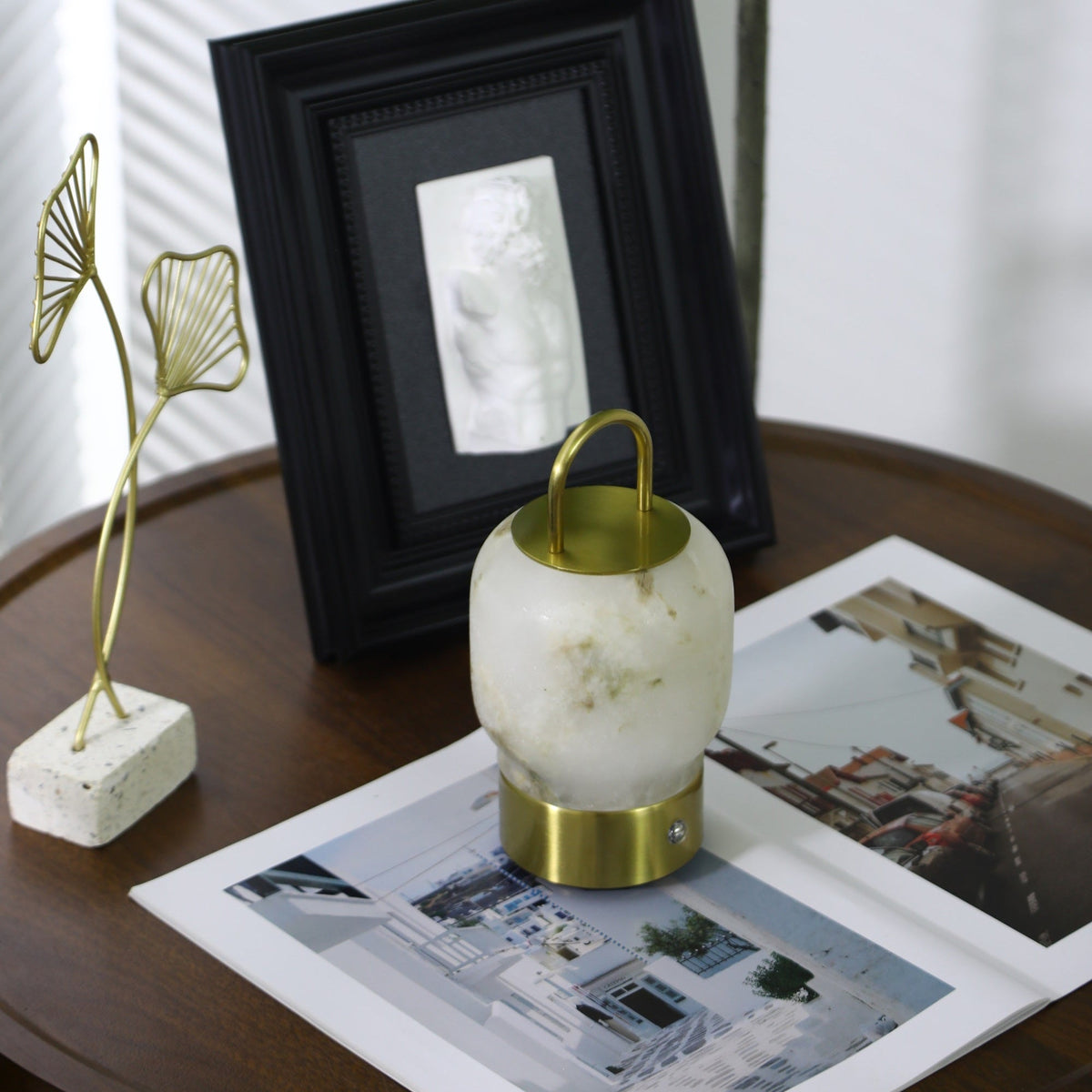 Alabaster Portable Rechargeable Table Lamp