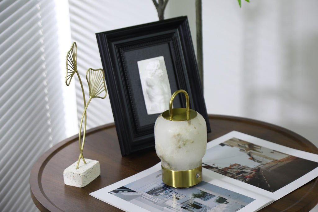 Alabaster Portable Rechargeable Table Lamp